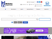 Tablet Screenshot of mccurleyintegrityhonda.net